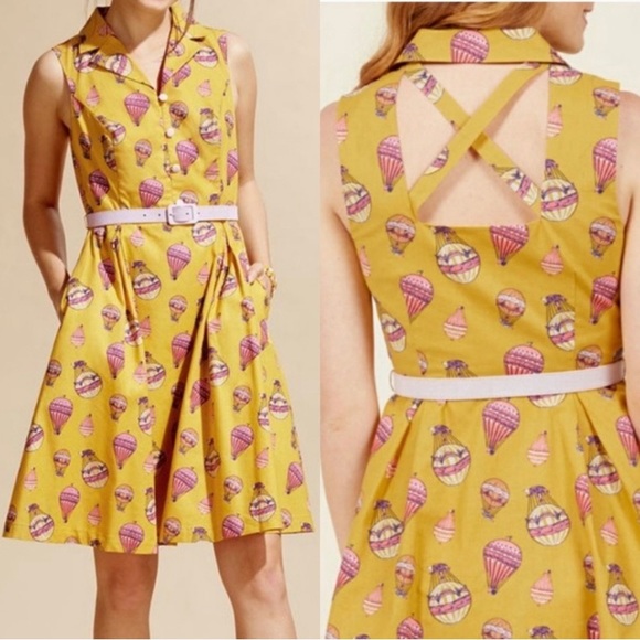 ModCloth hot air balloon fit & flare dress - Picture 1 of 3